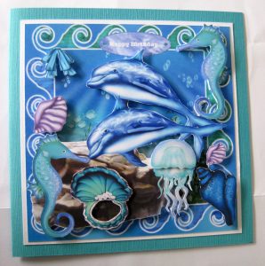 Decoupage - Animals - Swimming with Dolphins